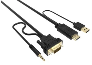 VISION 2 Metre Professional HDMI to VGA Cable - TC 2MHDMIVGA/BL - Picture 1 of 3