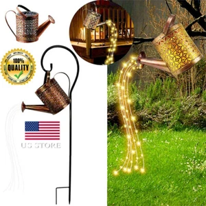 Solar Watering Can Light Garden Outdoor Waterproof Kettle Yard Art Lamp Decor - Picture 1 of 22