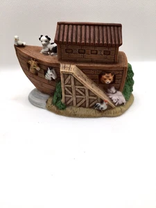 Homco #1474 Komplettsatz mit Sockel Noahs Arche Tiere Regenbogen Freundeskreis - Bild 1 von 12