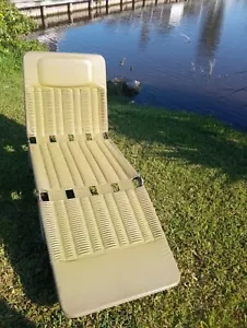 Chaise Lounge Playa Césped Silla Vintage Kurz Plegable Vinilo Verde MCM - Imagen 1 de 11