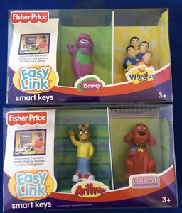 FISHER PRICE EASY LINK SMART KEYS BARNEY & THE WIGGLES  Arthur Clifford 2007 NIB - Picture 1 of 9