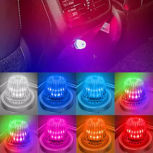 Mini USB LED Car Decorative Light Neon Atmosphere Ambient Lamp Bulb Accessories - Zdjęcie 1 z 25