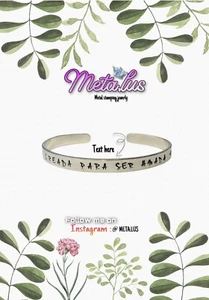 Aluminum Stamping Bracelet 178mm X6.3mm personalize handmade - Picture 1 of 1