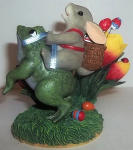 Fitz & Floyd CHARMING TAILS - Hoppin Down The Bunny Trail - Frosch, Maus, Ostern, NEU - Bild 1 von 7