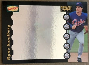 1996 Pinnacle Ryne Sandberg Denny's Hologram #9 Chicago Cubs - Picture 1 of 2