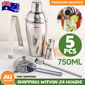 Cocktail Shaker Set Maker Mixer Martini Spirits Bar Strainer Bartender Kit - Picture 1 of 12