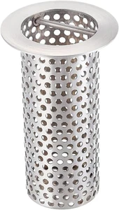 Commercial Floor Drain Strainer, 2 1/2" Lip Diameter X 4" Tall Perforated Cylind - Picture 1 of 7