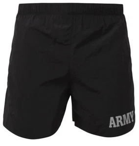 Black Army Physical Training Shorts Army Grey Text Jogging Exercise IPFU PT - Picture 1 of 4