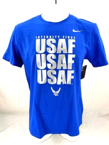 NEW U.S. Air Force USAF Falcons Nike Core Tee Short Sleeve Blue T-Shirt Men's L - Picture 1 of 8