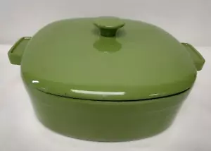 KitchenAid Gusseisen Dutch Backofen/Auflauf 6qt Avocado grüne Emaille WL330 mit Deckel - Bild 1 von 13
