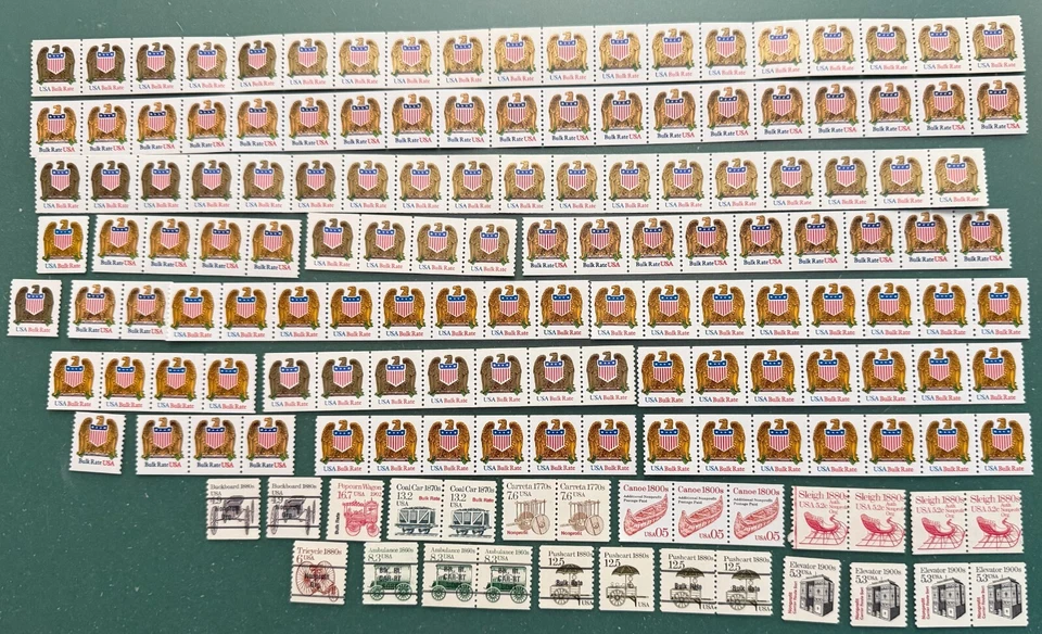 Over 154 Various Bulk Rate, Non-Profit, Eagle & Shield Stamps, MNH - Image 1 of 1