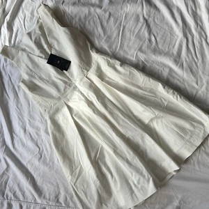 CUE Cream Stretch Cotton Square Neck Dress Size 12AU $229.00 - Picture 1 of 3