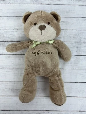 Carter's CHILD of MINE My First Bear Marrón Peluche Frijoles Lovey 9" Arco Verde 81256 Foto 1 de 4