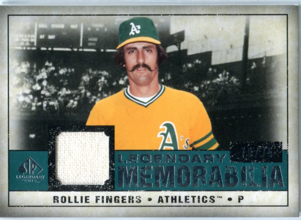 Rollie FIngers 2008 Upper Deck SP Legendary Cuts Game-Used Jersey Card #70/75 - Image 1 of 1