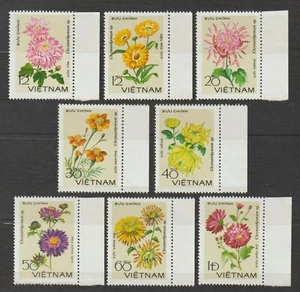 1978 Vietnam Stamps Chrysanthemums Scott # 964-971 MNH - Picture 1 of 2