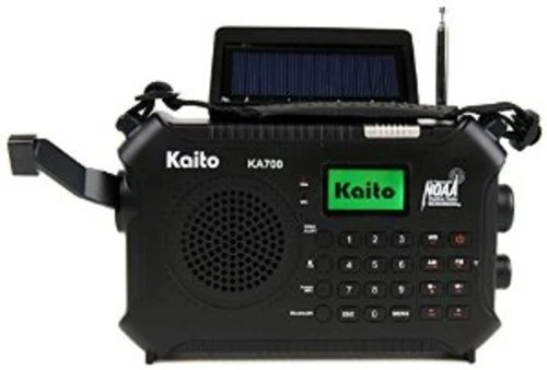 NOAA Alert AM/FM Radio W/ Bluetooth Solar Crank, LED, USB AC Adapter New KA700   - Image 1 of 1
