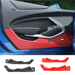 Carbon Fiber Car Door Anti Kick Scratch Sticker Cover For Chevrolet Camaro 2017+ - Picture 1 of 10