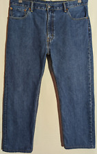 Men's Levi's 505 Relaxed Straight Blue Jeans Size 42" Leg 30"