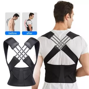 Adjustable Back Posture Corrector Anti-Camel Sitting Posture Correction Belt UK - Picture 1 of 14