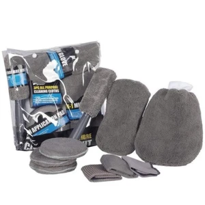 9Pcs Car Microfiber Washing Sponge Glove Towel Wheel Brush Cleaning Tools Kit - Picture 1 of 9