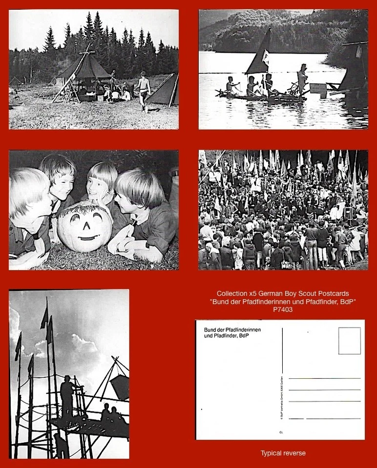 GERMANY Scouts - "Bund der Pfadfinderinnen und Pfadfinder, BdP" - 5x Postcards ^ - Image 1 of 1