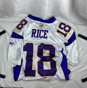 Camiseta Oficial Reebok NFL Minnesota Vikings Sidney Rice #18 - Blanca Talla 48 - Imagen 1 de 6
