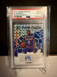 2019-20 NBA Mosaic RJ Barrett #RS-RJB Rookie Scripts Card PSA 10 GEM MT Auto - Picture 1 of 1