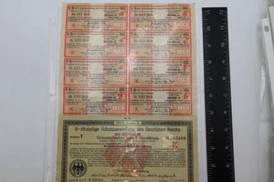 Deutsches Reich Schatzanleihe ungebraucht ungestempelt 1923 Zertifikat Coupons - Bild 1 von 4