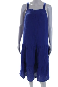 Michael Stars Women's Square Neck Sleeveless Tiered Midi Dress Blue Size XS - Picture 1 of 6