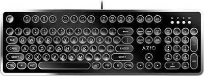 AZIO Retro Typewriter-Inspired Mechanical Keyboard Vintage Design MK-RETRO-01 - Image 1 of 4