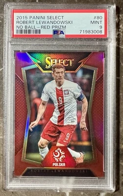 2015 Panini Select Red Prizm No Ball Variation 115/199 Robert Lewandowski PSA 9 - Image 1 of 2