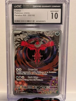 Pokémon TCG Yveltal Paradox Rift Holo Card 205/182 Illustration Rare CGC 10  - Image 1 of 2
