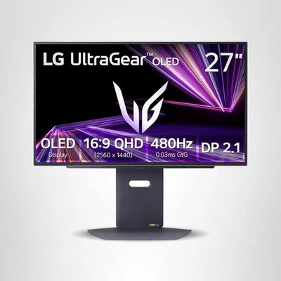 LG 27" UltraGear OLED QHD 480Hz .03ms G-Sync Gaming Monitor - NEW IN BOX - Image 1 of 4