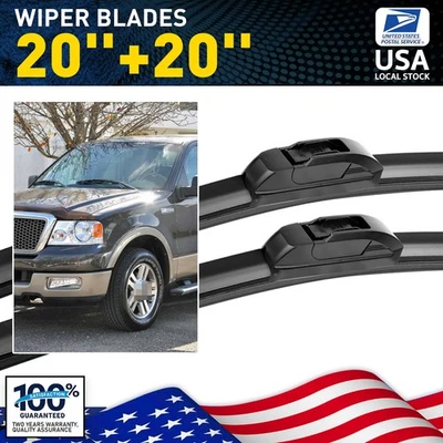 Front Windshield Wiper Blades 20"+20" For Ford Explorer Sport Trac 2007-2008 - Image 1 of 4