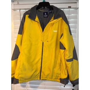 Chaps Men's Yellow Gray Full Zip Lightweight Jacket Coat Size L/G - Picture 1 of 7