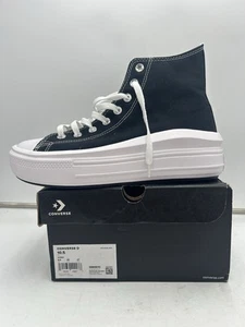Converse Donna CTAS Move HI Nero Naturale Avorio Bianco 568497C US 10,5 - Foto 1 di 5