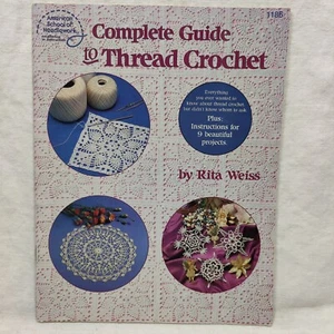 1994 Vtg Complete Guide To Thread Crochet American School Of Needlework # 1186 - Picture 1 of 24
