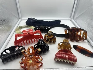 Vintage Lot Hair Accessories Banana Clips, Barrettes, Head Bands - Bild 1 von 7