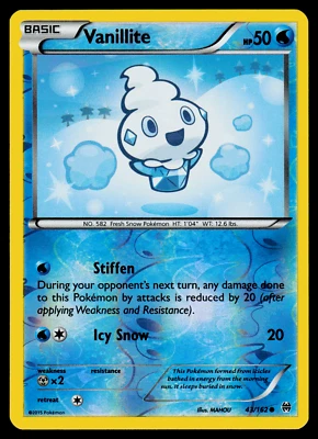 Pokemon - XY - BREAKthrough Vanillite 43/162 Reverse Holo - NM - Image 1 of 2