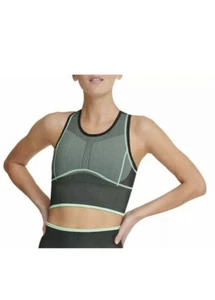 Sujetador deportivo para mujer DKNY sin costuras de bajo impacto, verde, L - Imagen 1 de 6