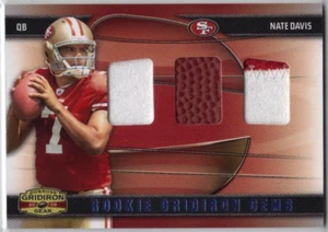 NATE DAVIS 2009 DONRUSS GRIDIRON GEAR ROOKIE GEMS Card #219 Ser# 50 NM-MT Cond - Picture 1 of 2