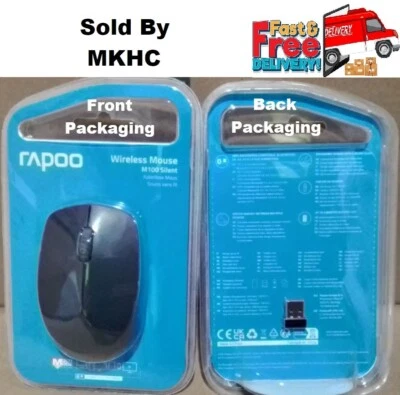 Rapoo M100 Silent Wireless Mouse, Multi-Mode, Optical, Dark Grey - Image 1 of 4