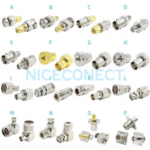 1x BNC macho hembra a SMA N macho hembra enchufe conector RF adaptador conector coaxial - Imagen 1 de 17