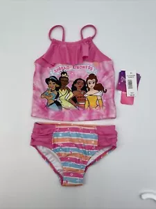 Disney Princess Girls 2 Piece Swim Bathing Suit Bikini UPF 50+ Size 4 NWT - Picture 1 of 11