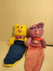 Purr-Tenders Sock-Ems plush  Lot Of 2 changeable cats with tag Hallmark 1987 - Picture 1 of 7