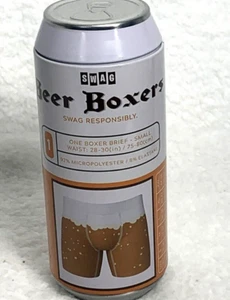 Swag Beer Boxers Men's Boxer Brief Sizes Small Double IPA 1-Pair Beer Can Box - Picture 1 of 8