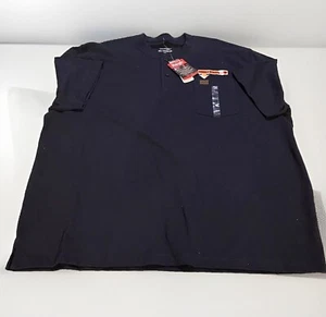 Wrangler Riggs Ropa de Trabajo Camisa Henley Para Hombre 2XT Azul Peso Pesado Bolsillo Camiseta Nueva - Imagen 1 de 4