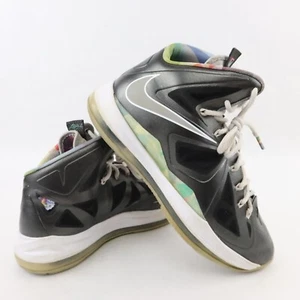 Nike LeBron X 10 Prism Basketball Shoes Men's 9.5 2012 Black Gray LBJ 541100-004 - Picture 1 of 19