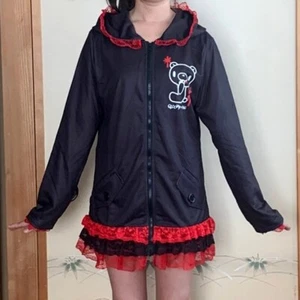 ACDC RAG Dark Gloomy Bear Ears Zip Hoodie Chax GP Kumamimi Hooded Sweatshirt - Picture 1 of 9