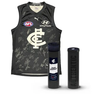 CARLTON Blues Official Team Signed AFL 2024 Jumper Cripps Curnow Walsh McKay - Picture 1 of 2
